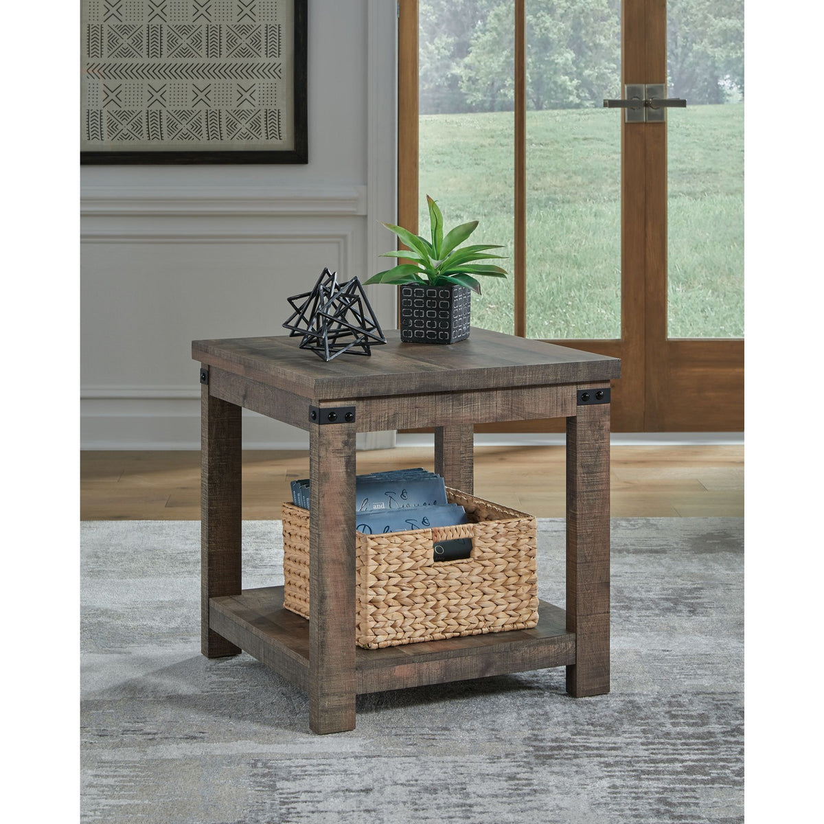 Hollum End Table - Rustic Brown | Sawatzky's Furniture & Appliances